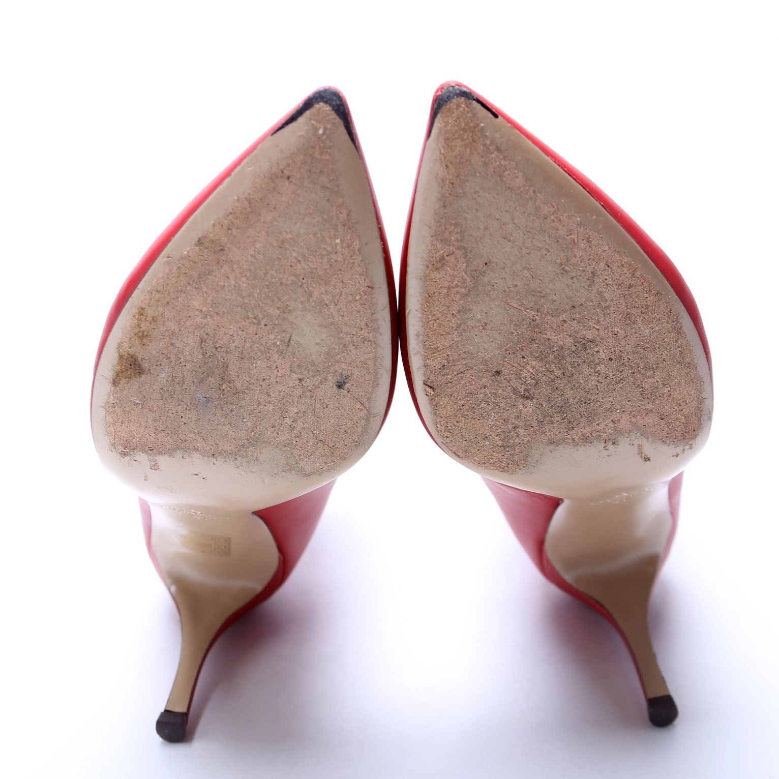 Rockstud Ankle Strap Pumps Size 41 Red