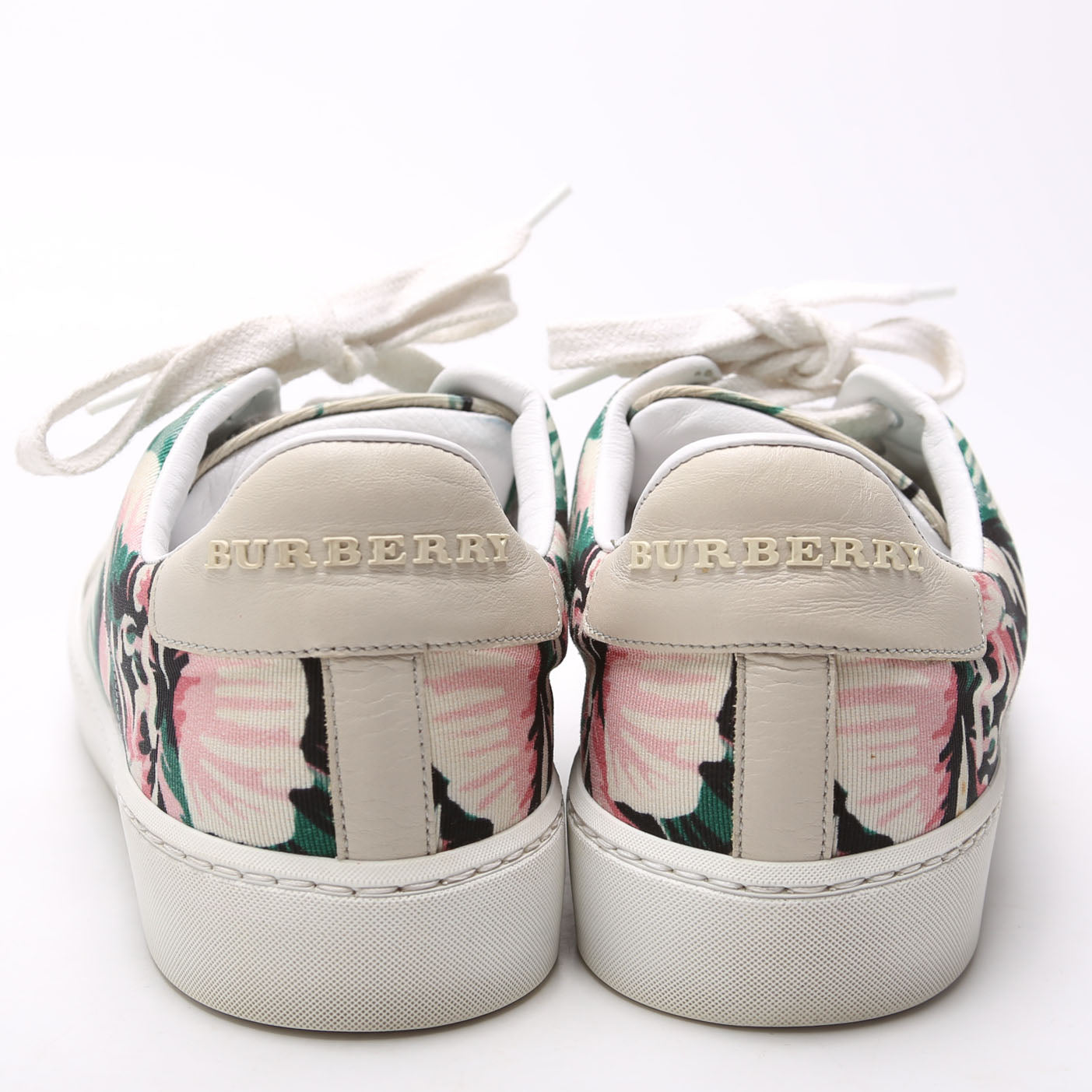 Floral Print Canvas Sneakers Size 36 Beige/Multicolor