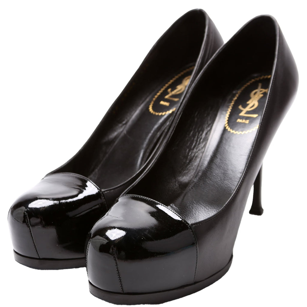 SAINT LAURENT Tribtoo Platform Pumps Size 41.5 Black