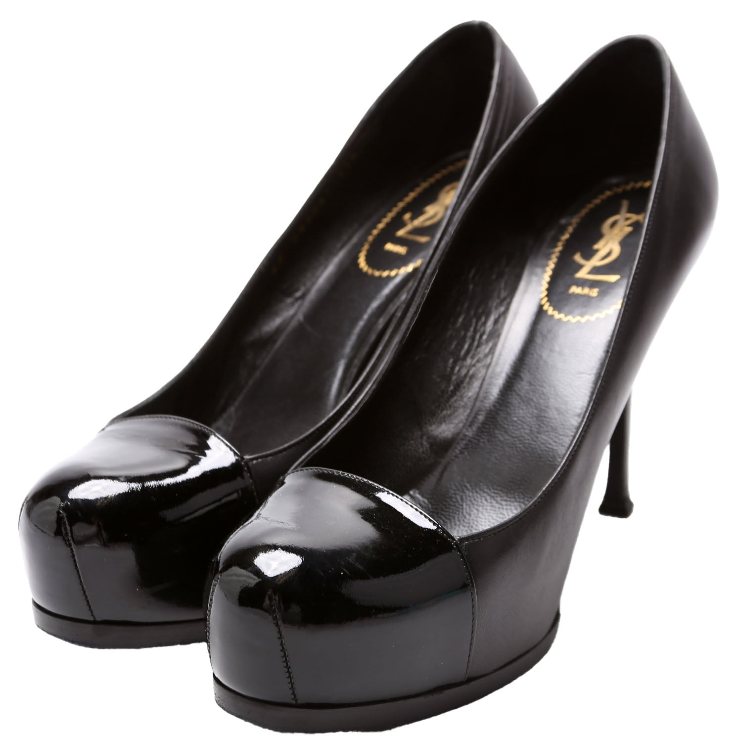 SAINT LAURENT Tribtoo Platform Pumps Size 41.5 Black