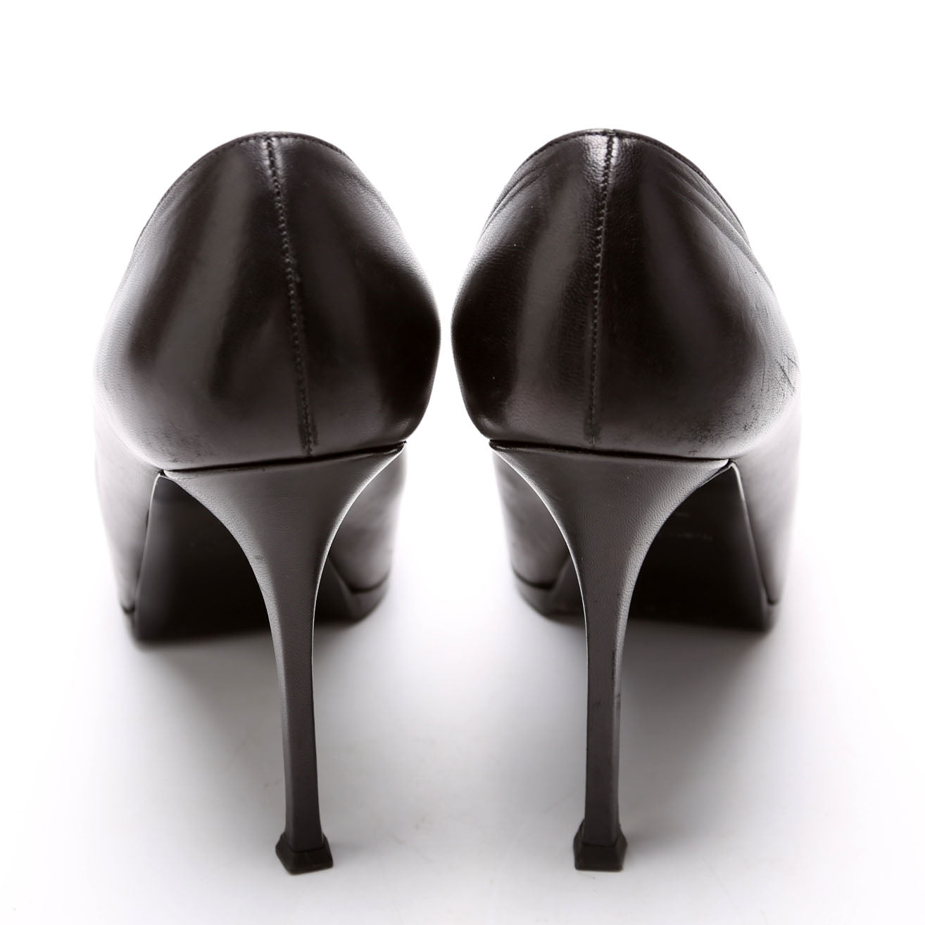 SAINT LAURENT Tribtoo Platform Pumps Size 41.5 Black