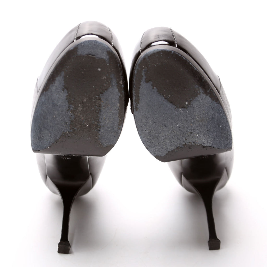 SAINT LAURENT Tribtoo Platform Pumps Size 41.5 Black