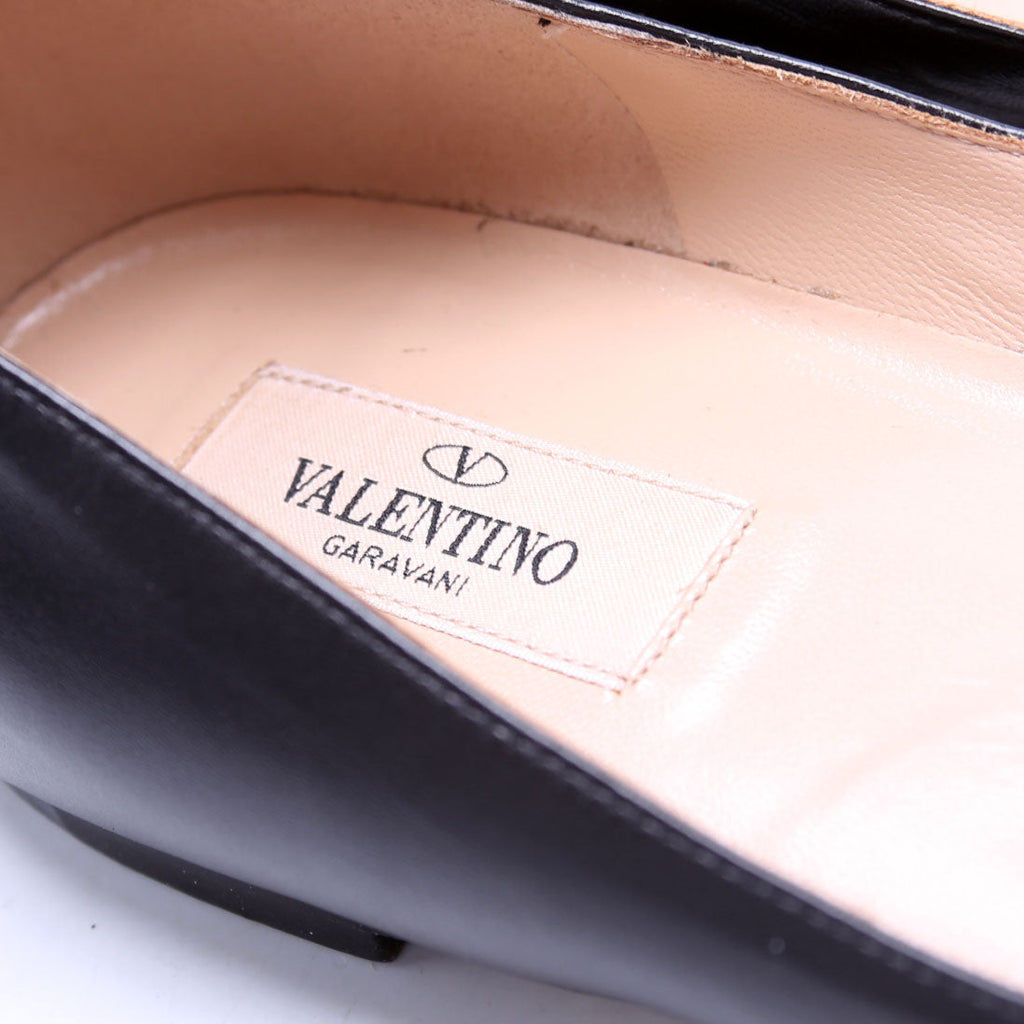 Ballet Ankle Strap Flats Size 41 Black