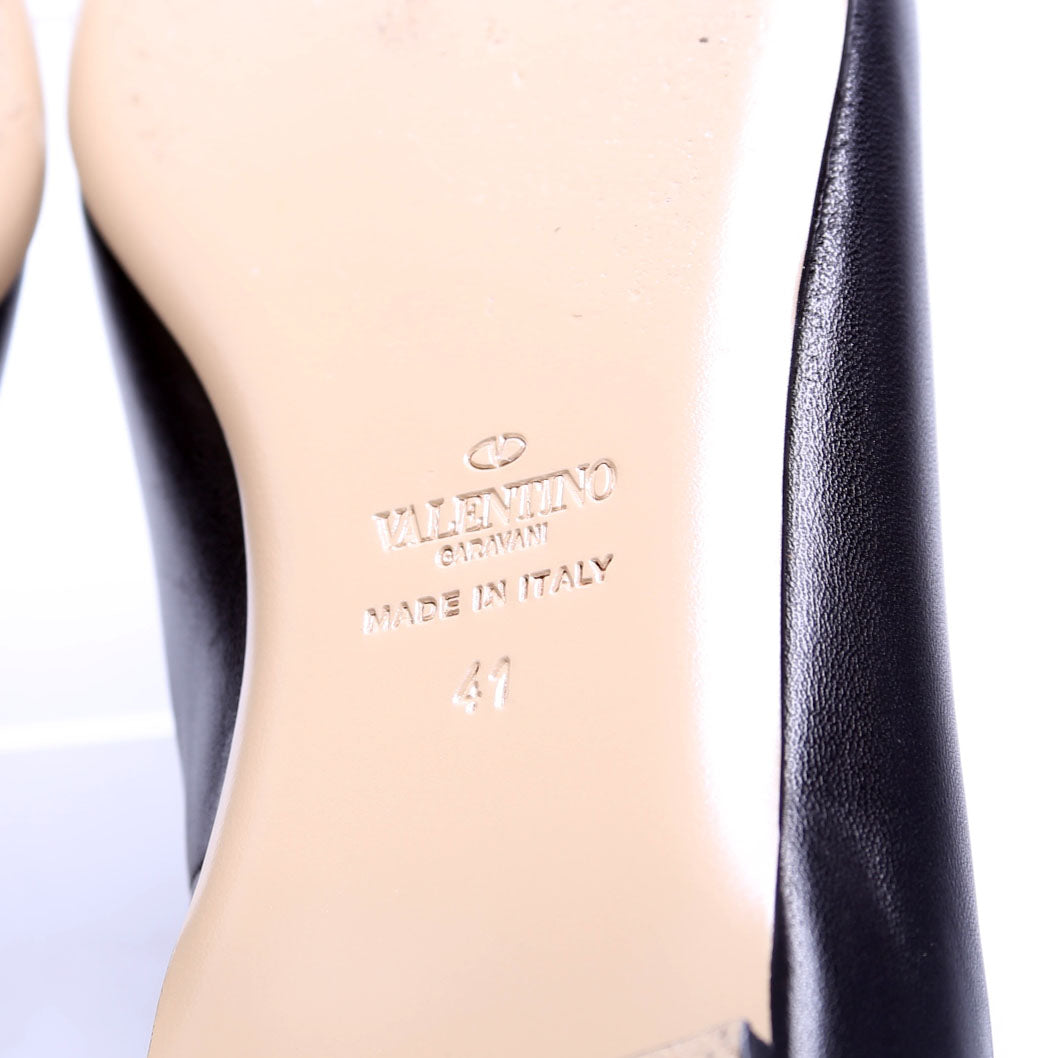 Ballet Ankle Strap Flats Size 41 Black