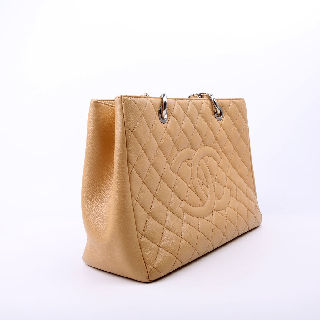 Grand Shopping Tote Caviar Tan
