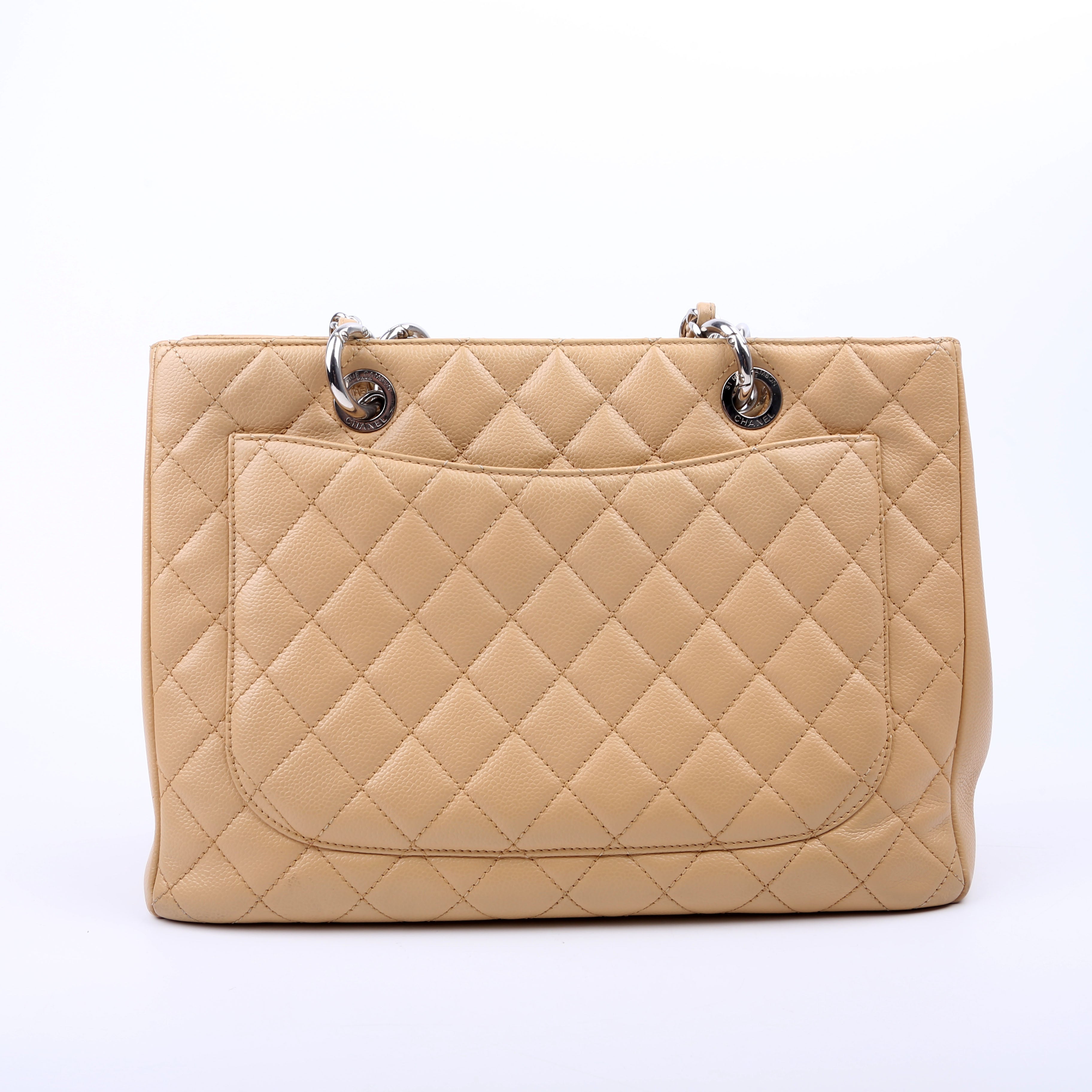 Grand Shopping Tote Caviar Tan