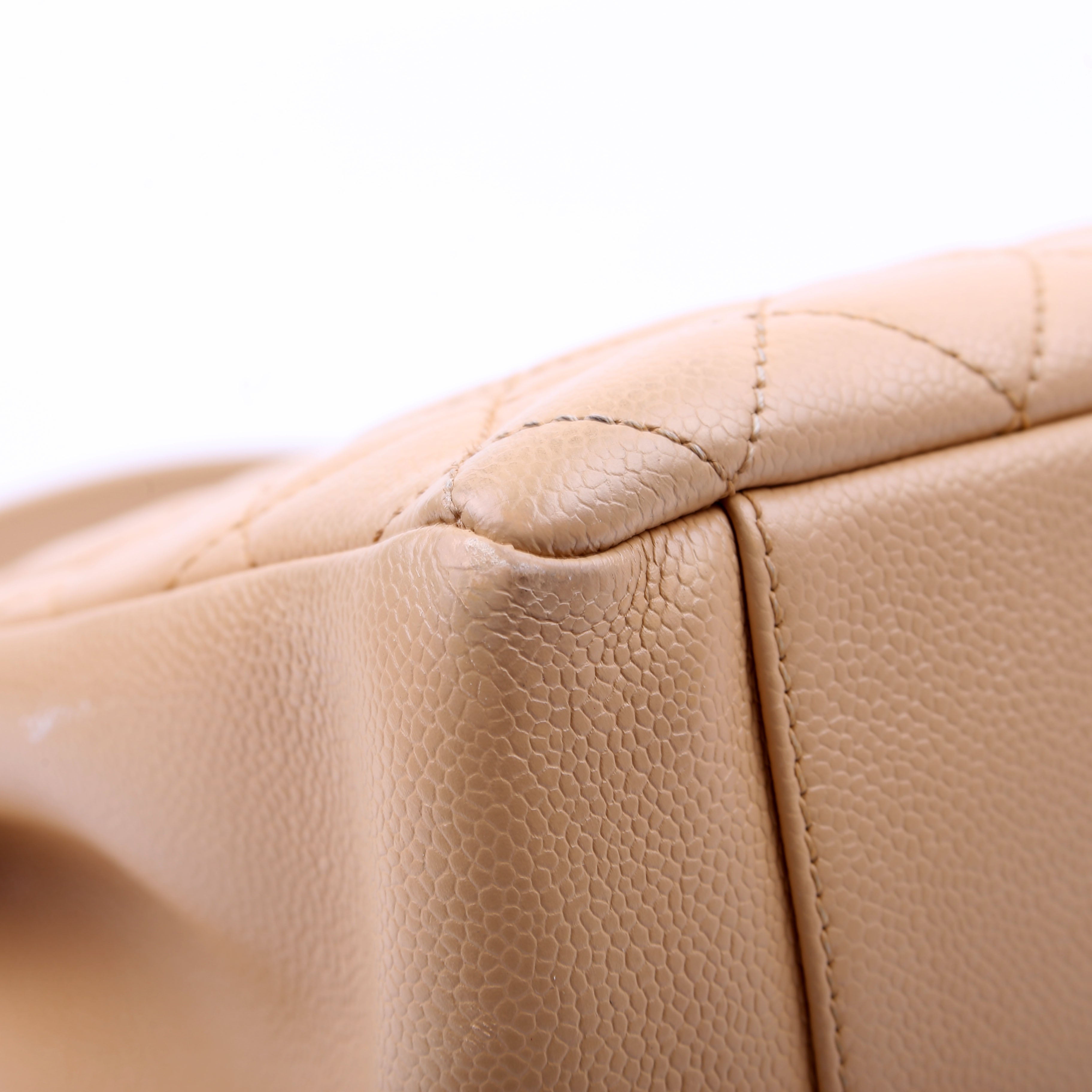 Grand Shopping Tote Caviar Tan