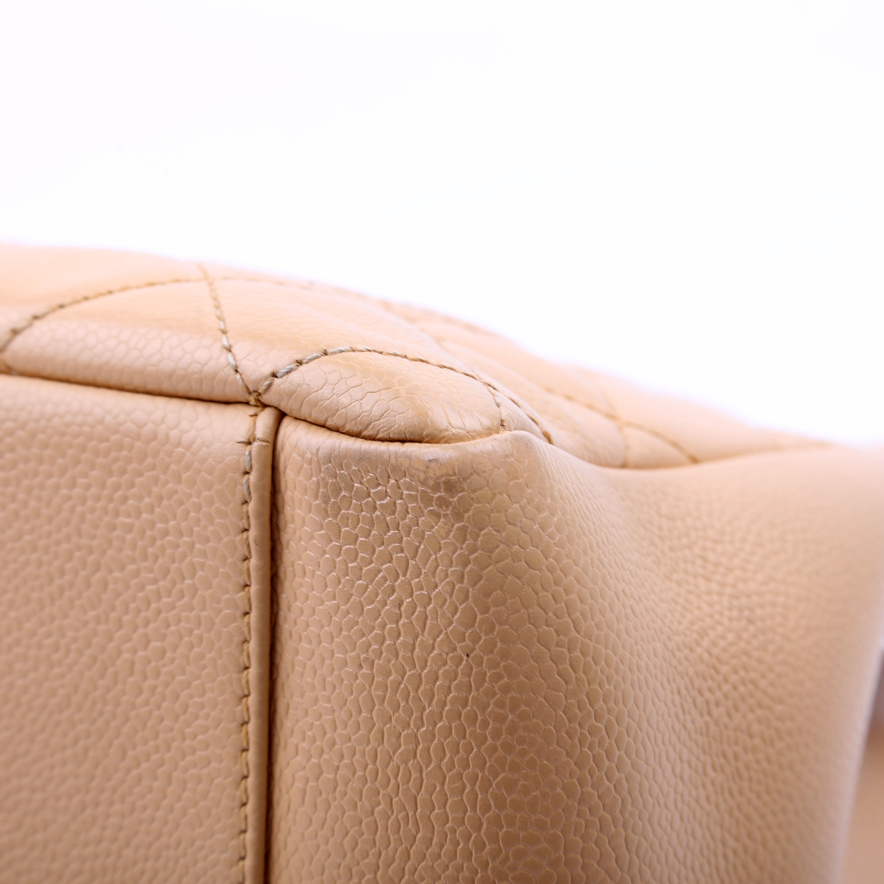 Grand Shopping Tote Caviar Tan