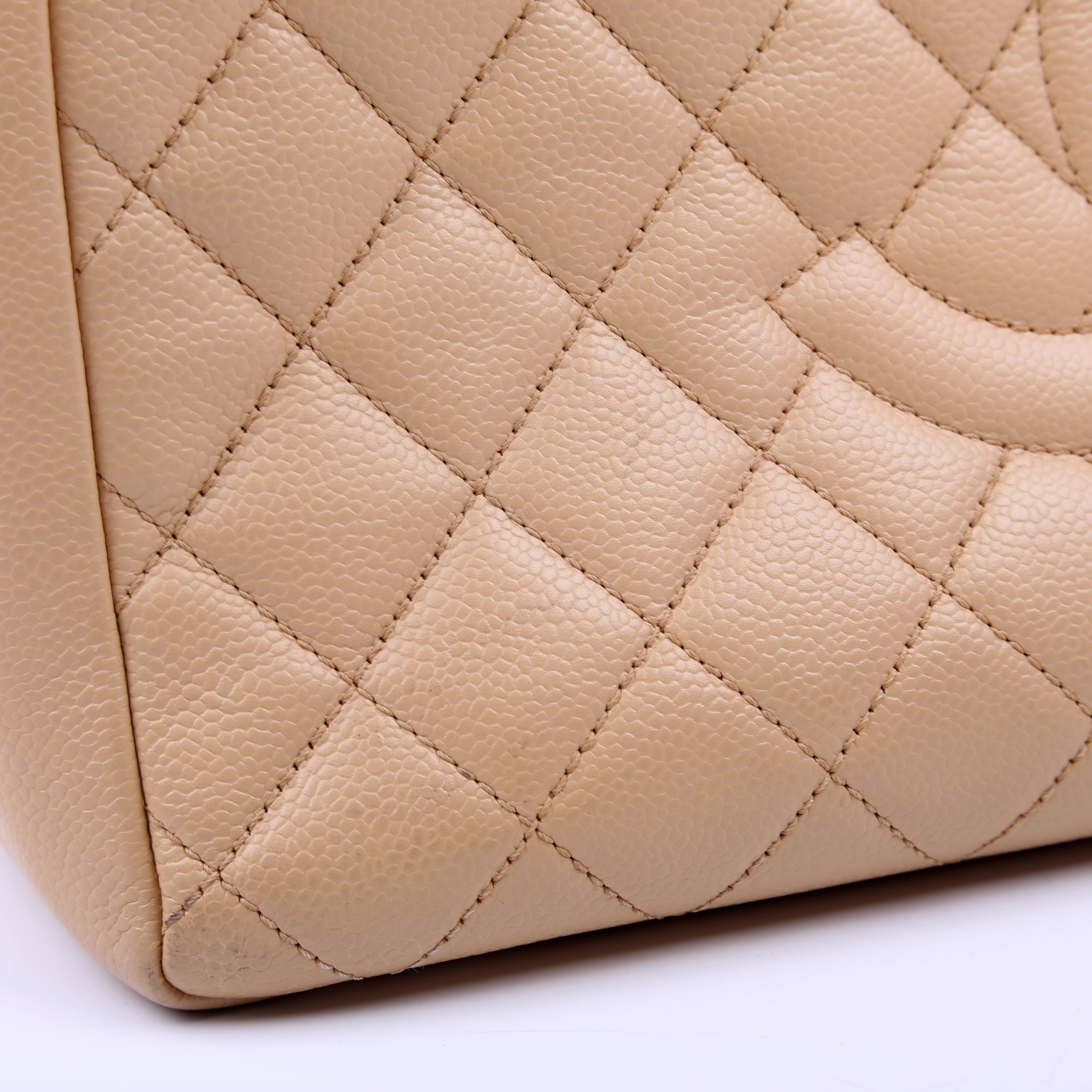 Grand Shopping Tote Caviar Tan