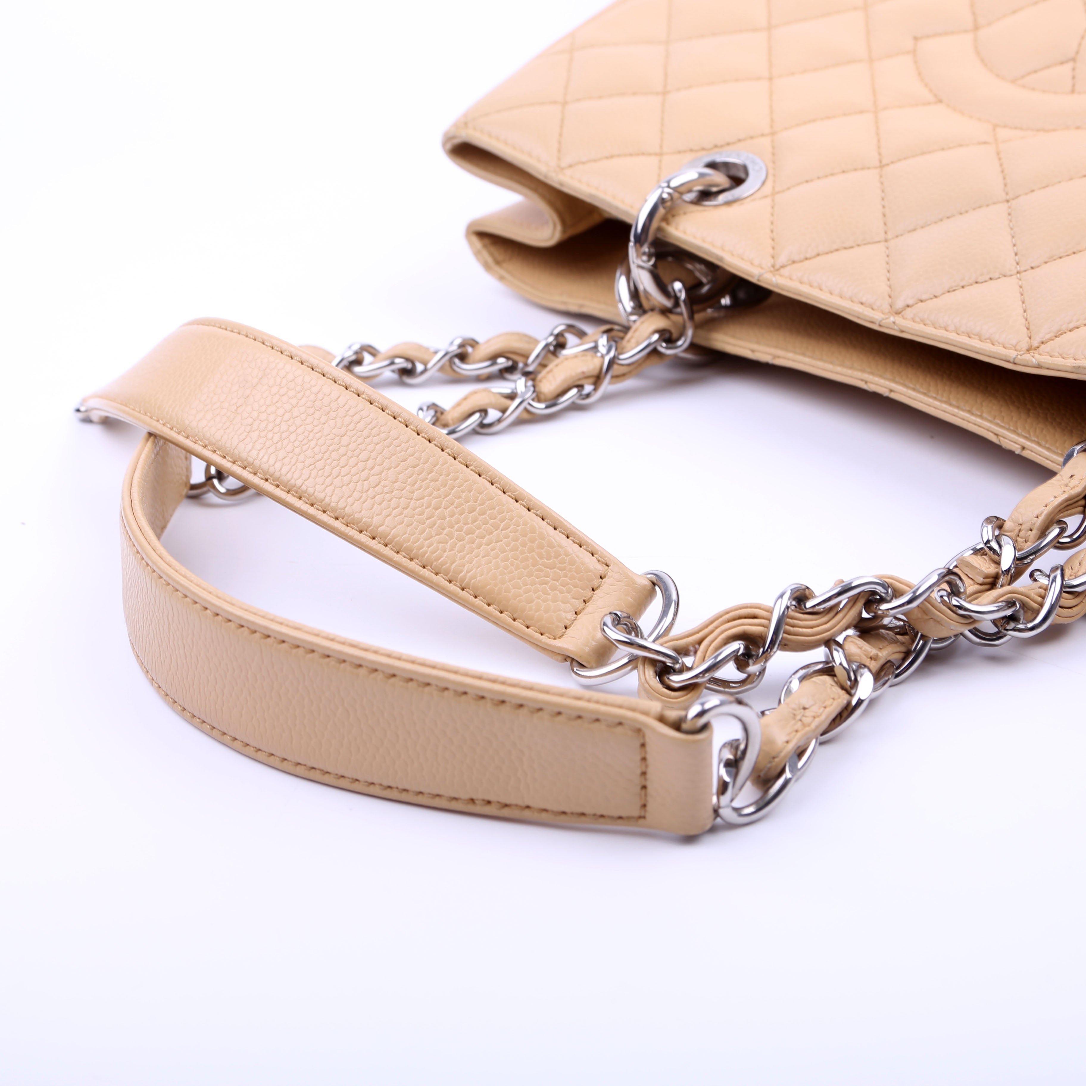 Grand Shopping Tote Caviar Tan