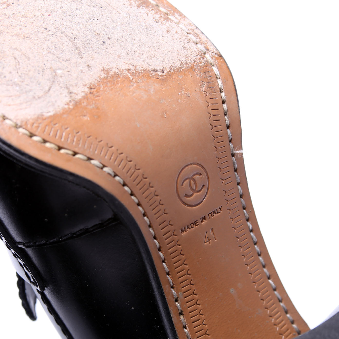 Clover Charm Loafer Pumps Size 41 Black