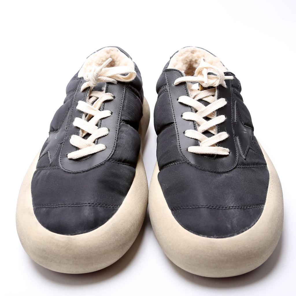 Space Star Nylon/Shearling Sneakers Size 41 Black/Beige