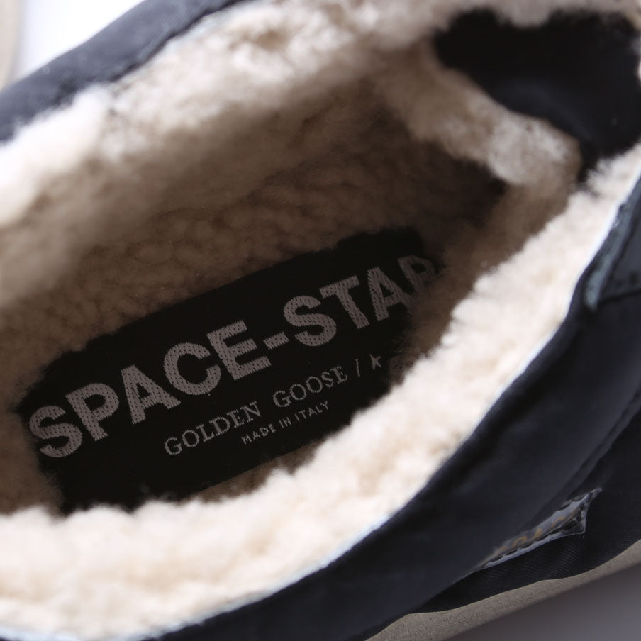 Space Star Nylon/Shearling Sneakers Size 41 Black/Beige