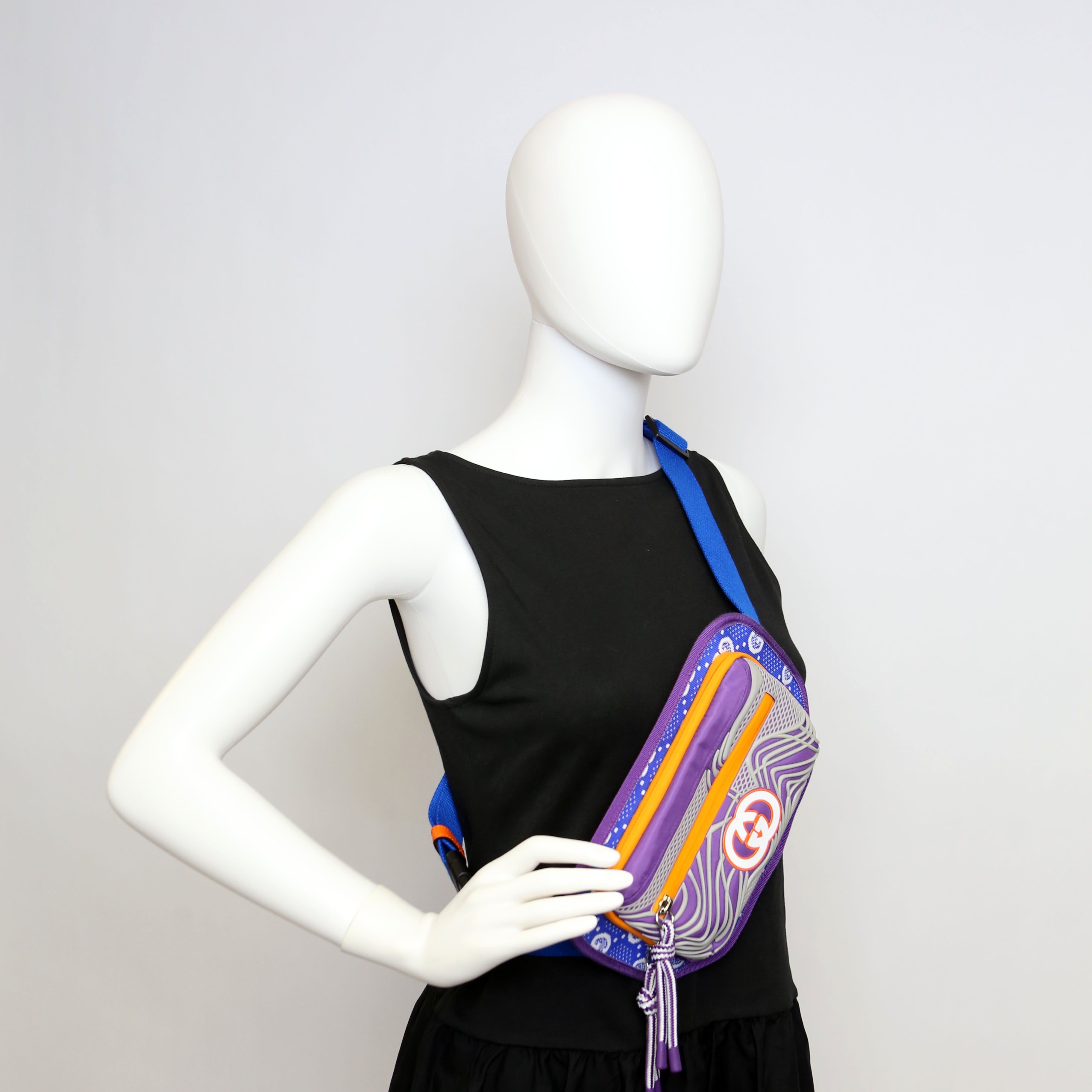 Gucci 752102 GG Nylon/Rubber Belt Bag