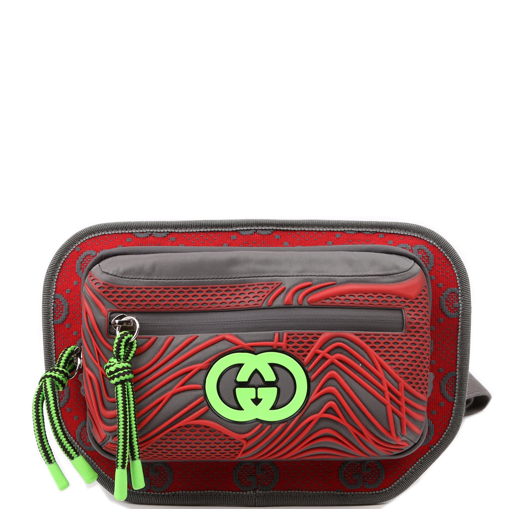 Gucci 752102 GG Nylon/Rubber Belt Bag