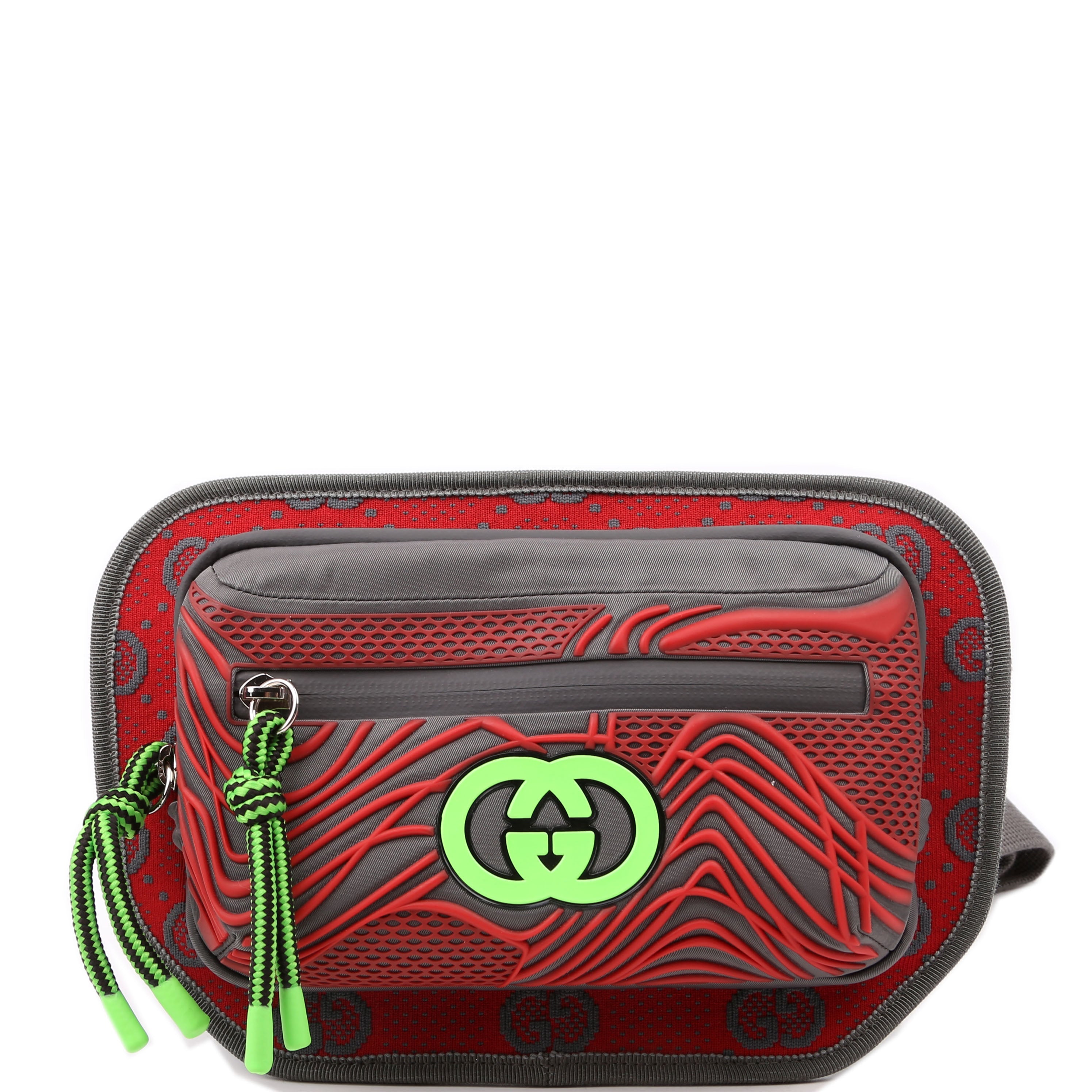 Gucci 752102 GG Nylon/Rubber Belt Bag