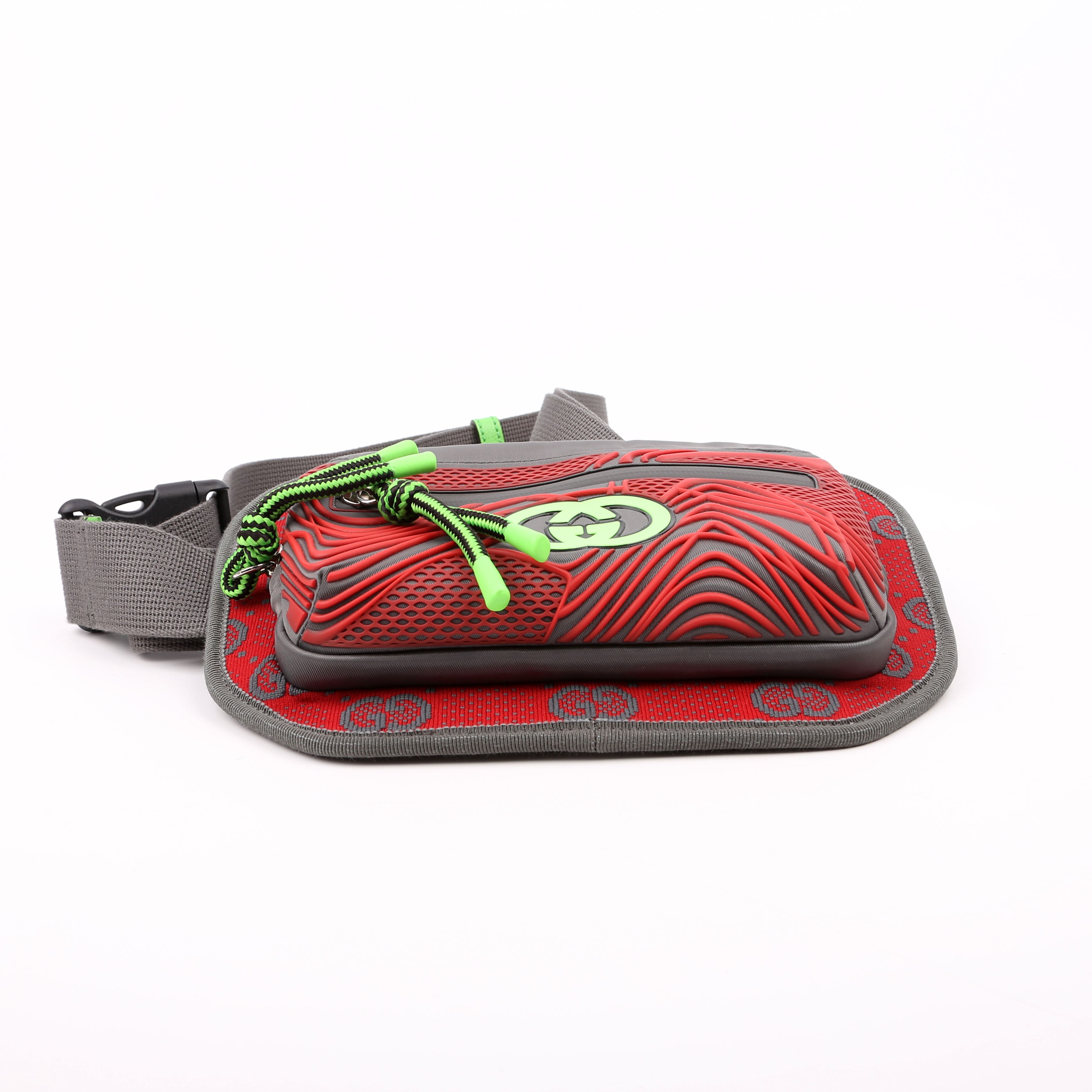 Gucci 752102 GG Nylon/Rubber Belt Bag