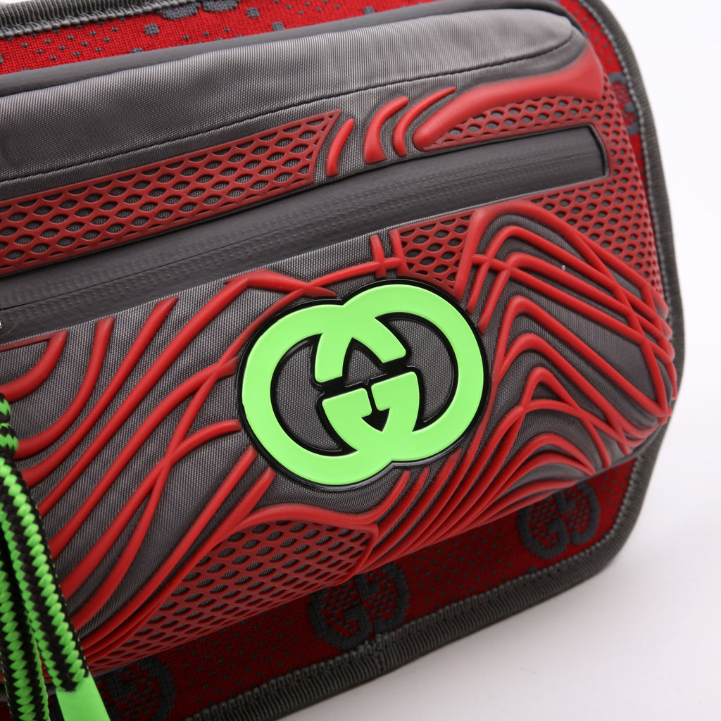 Gucci 752102 GG Nylon/Rubber Belt Bag