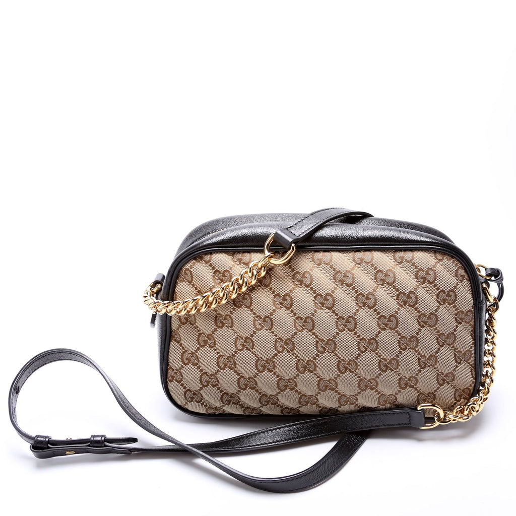 447632 Marmont Small GG Canvas Camera Tan/Black