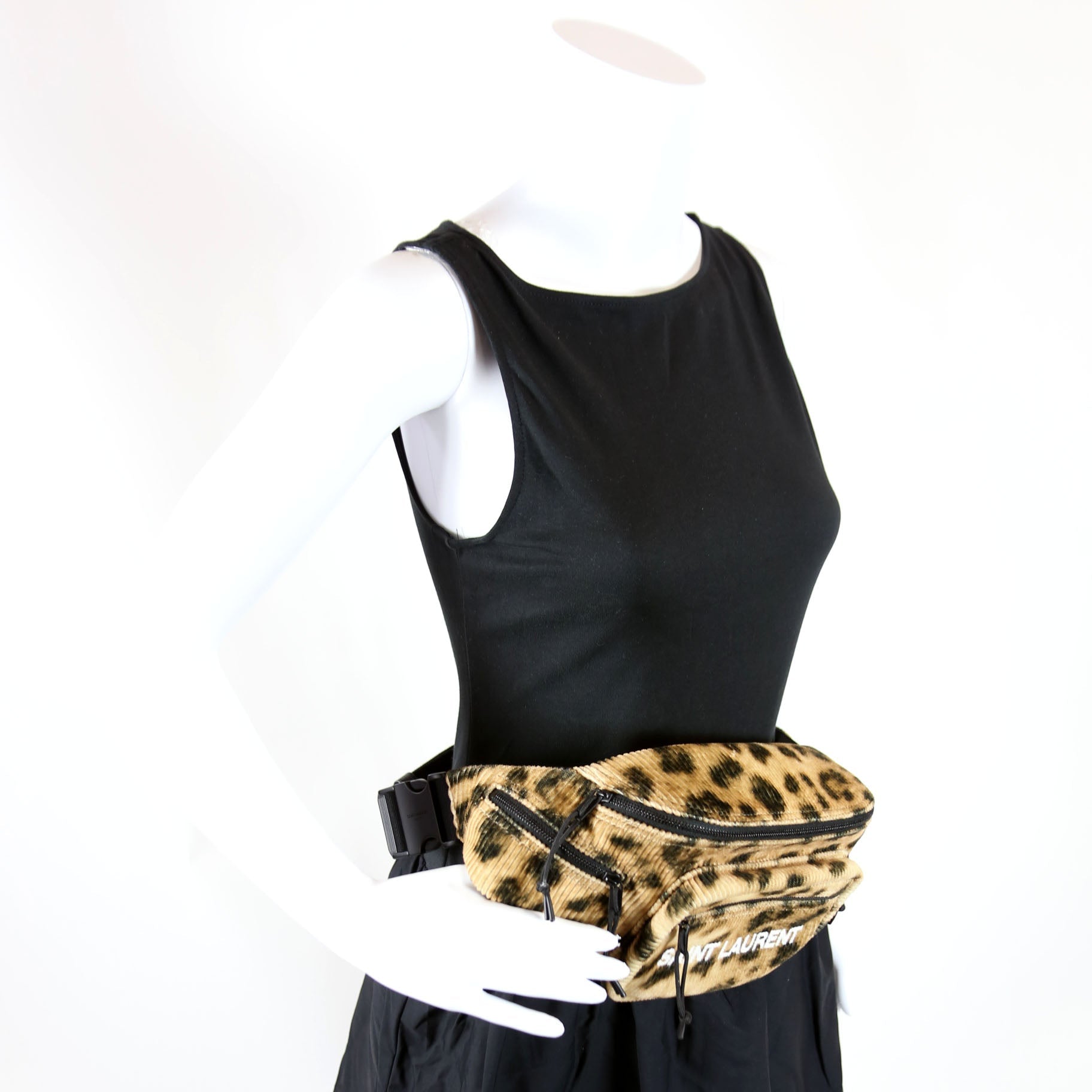 Corduroy Leopard Belt Bag 581375