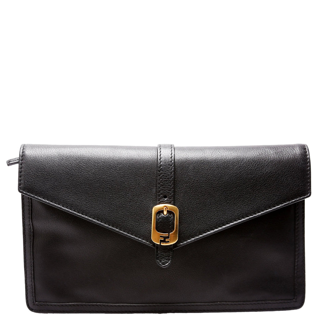 8MO284 Leather Chameleon Clutch Black