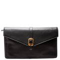 8MO284 Leather Chameleon Clutch Black