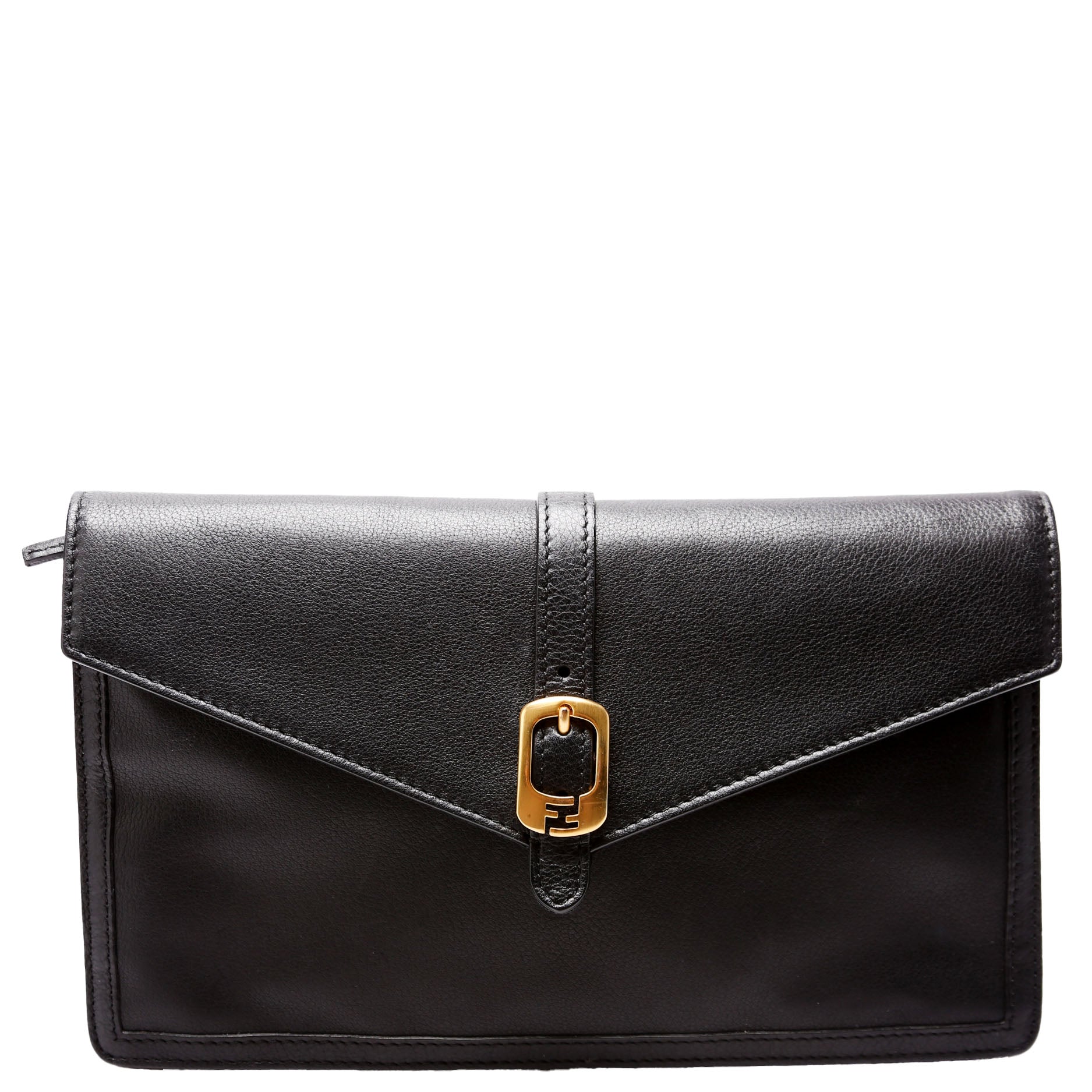 8MO284 Leather Chameleon Clutch Black