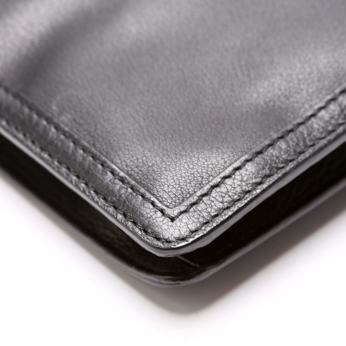 8MO284 Leather Chameleon Clutch Black