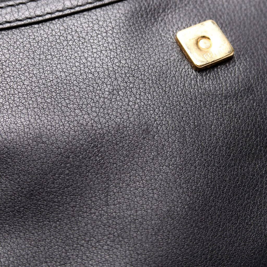 8MO284 Leather Chameleon Clutch Black