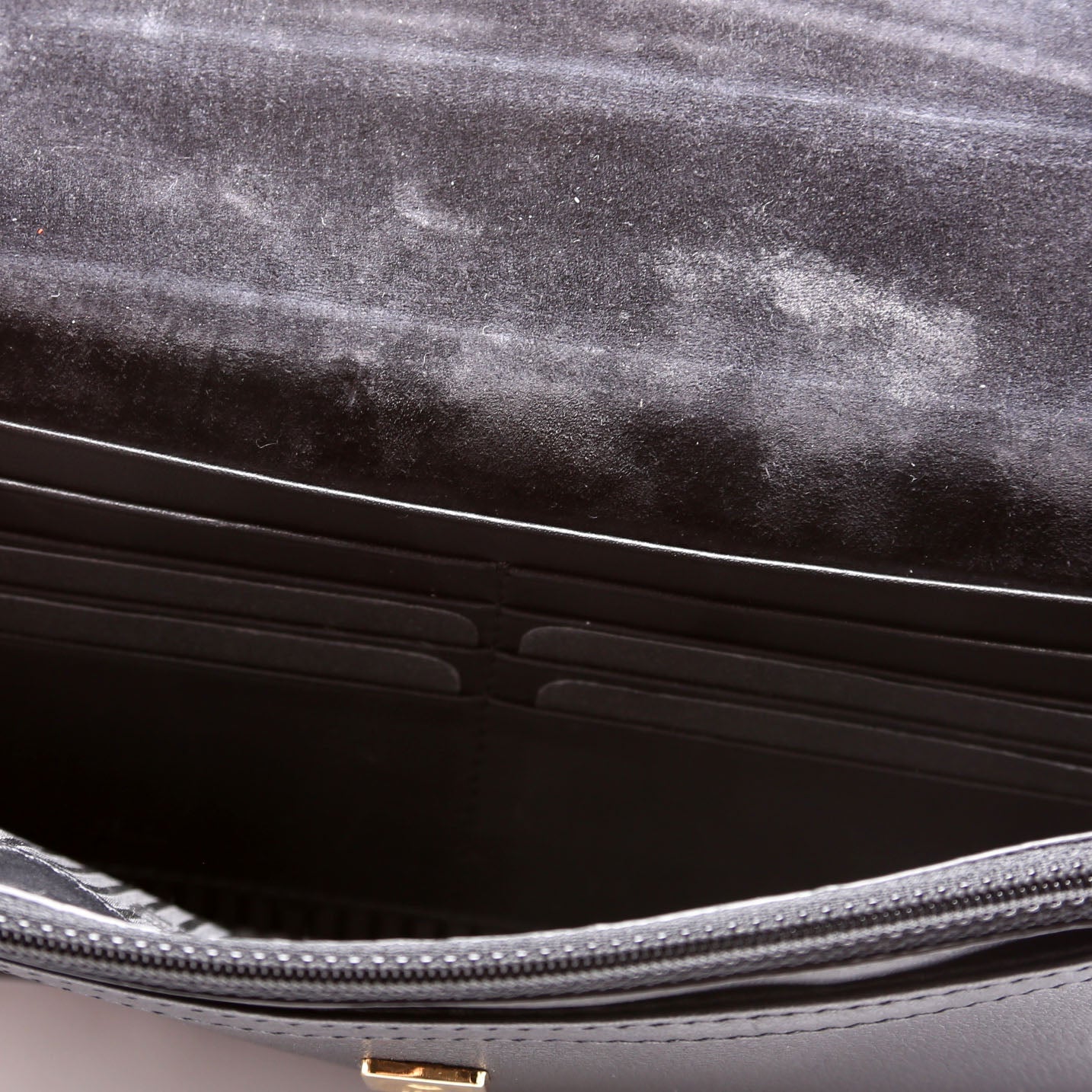 8MO284 Leather Chameleon Clutch Black