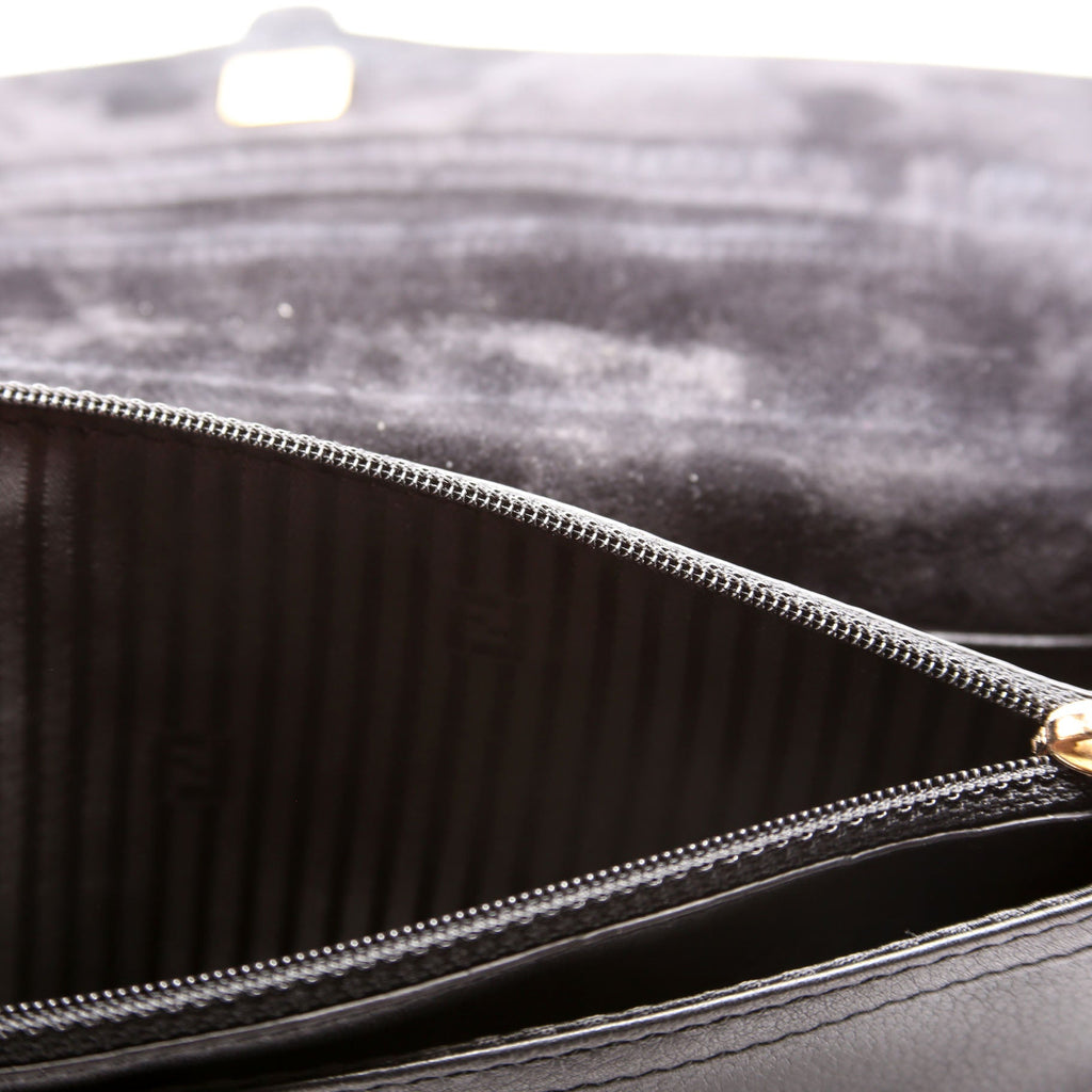 8MO284 Leather Chameleon Clutch Black