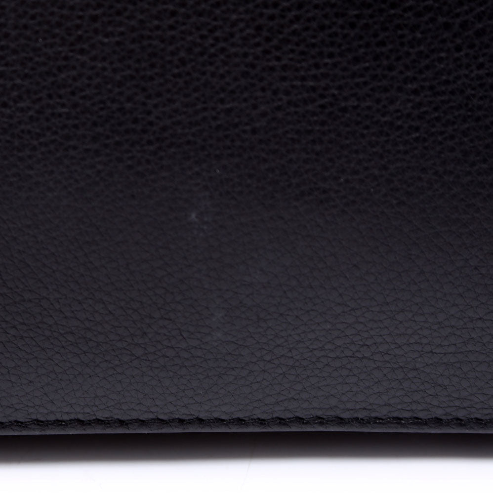 8MO284 Leather Chameleon Clutch Black