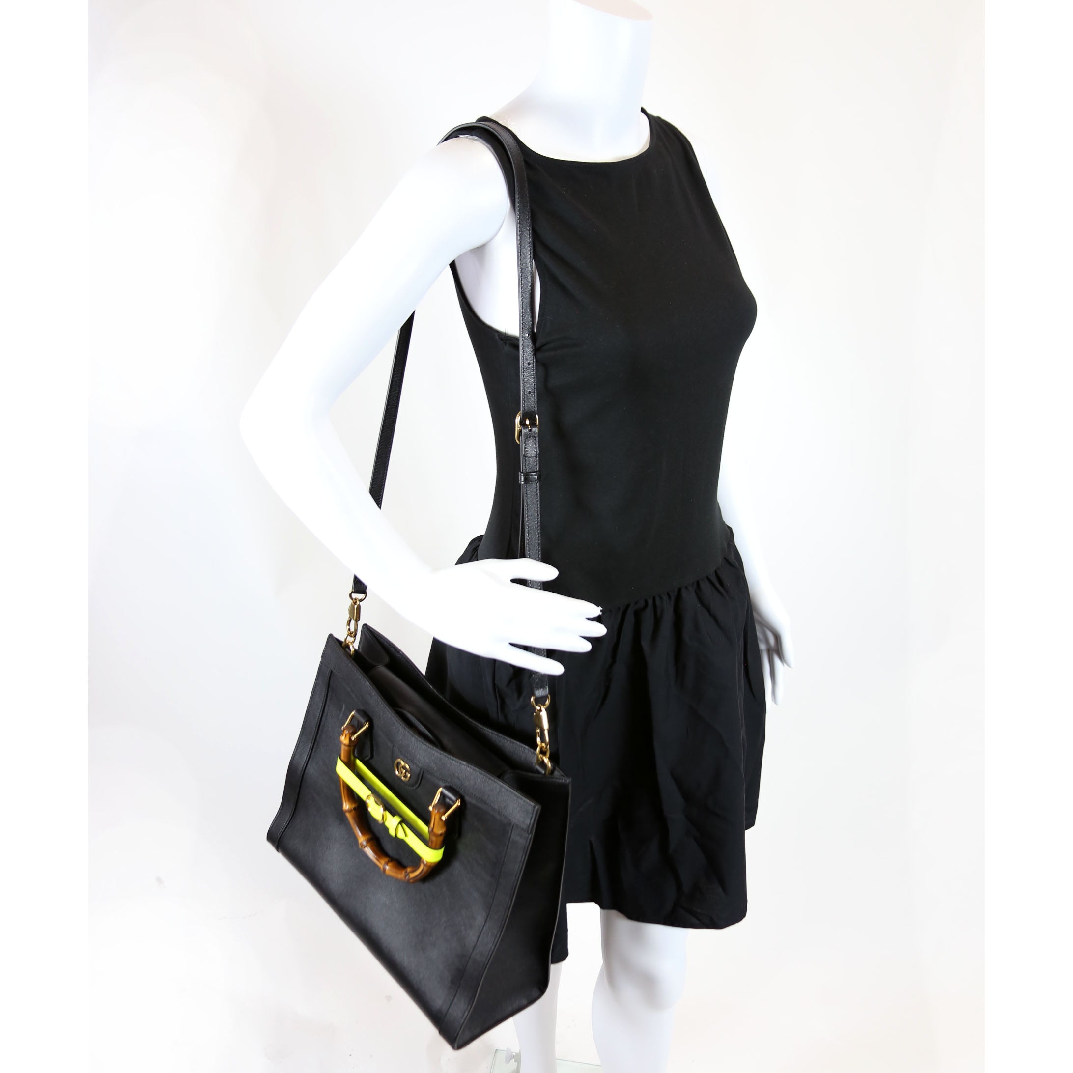 Gucci 655658 Diana Medium Tote Black