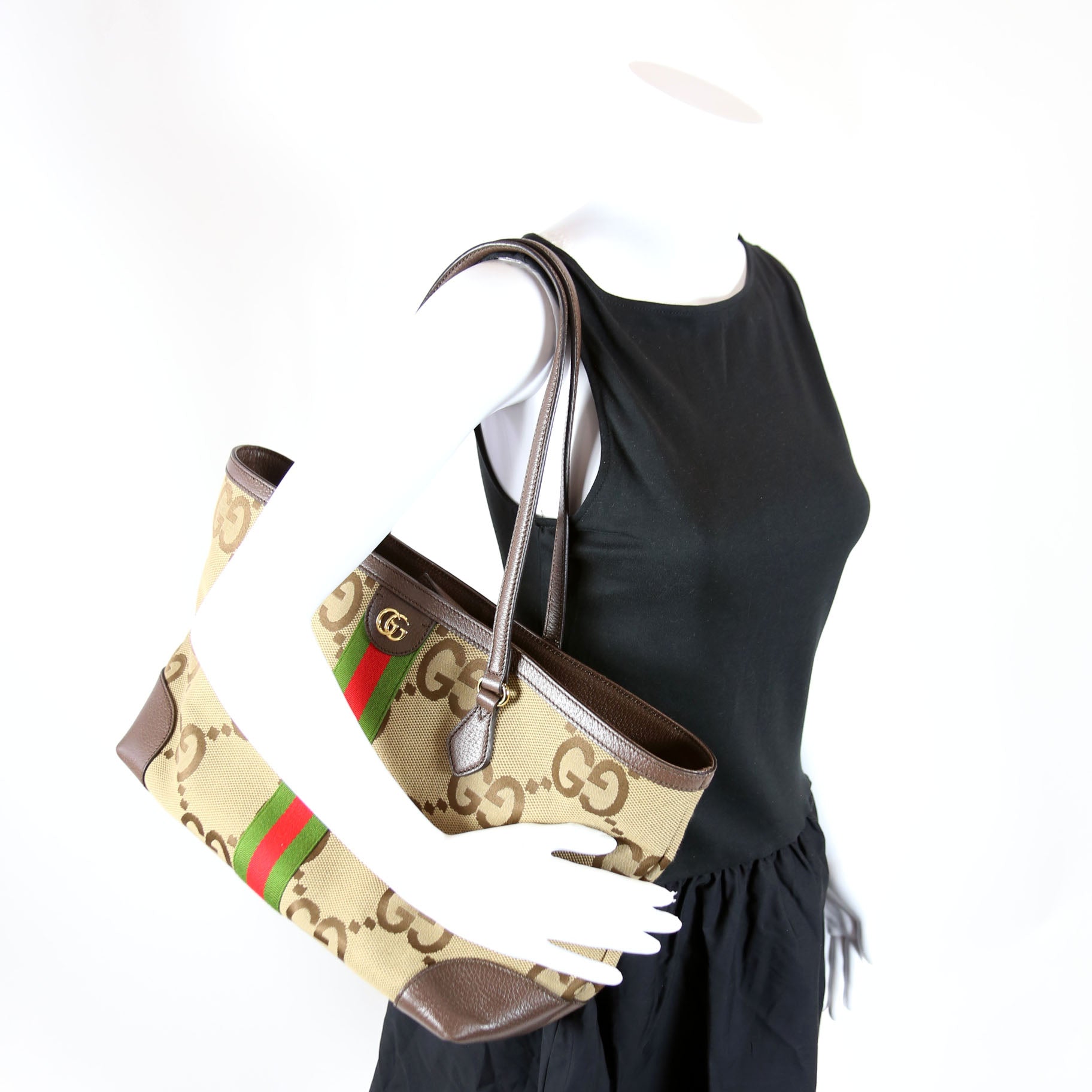 631685 Ophidia GG Jumbo Canvas Tote