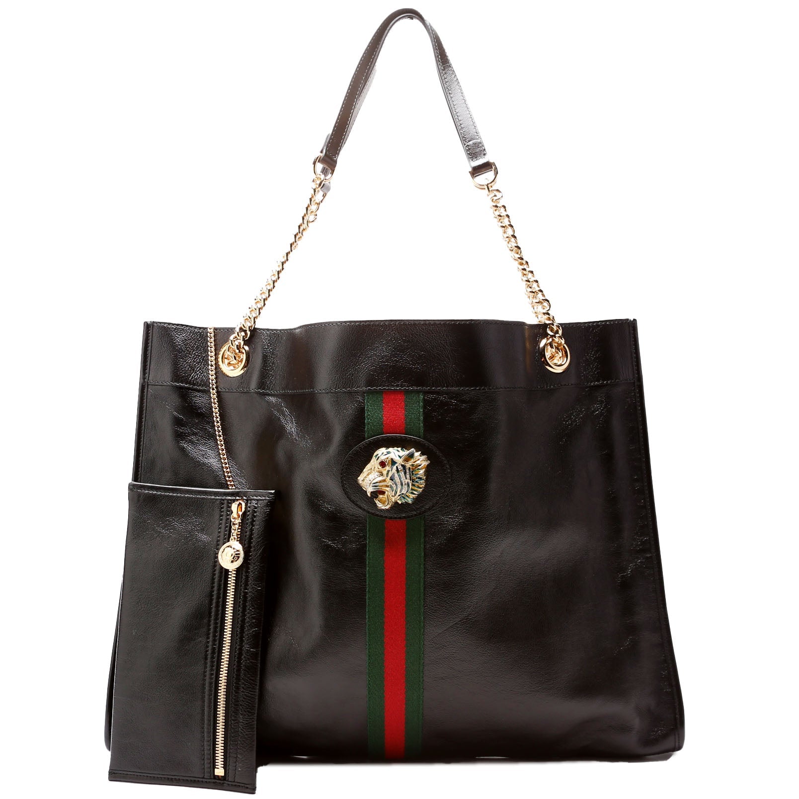 537219 Rajah Tote Leather Black