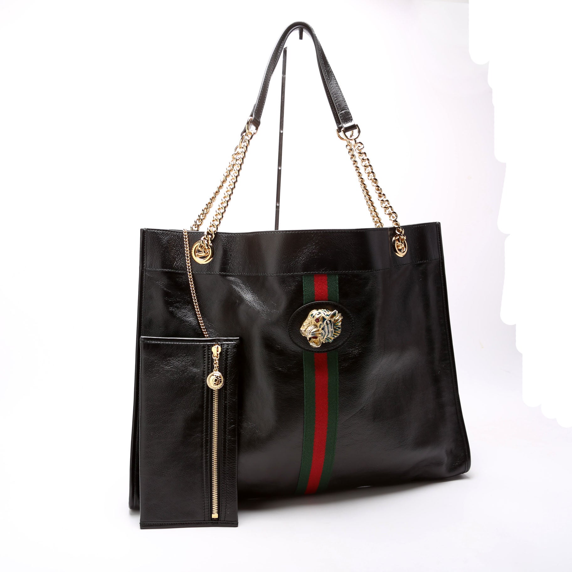537219 Rajah Tote Leather Black