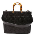 8BH386 Sunshine Shopper Medium Leather Black