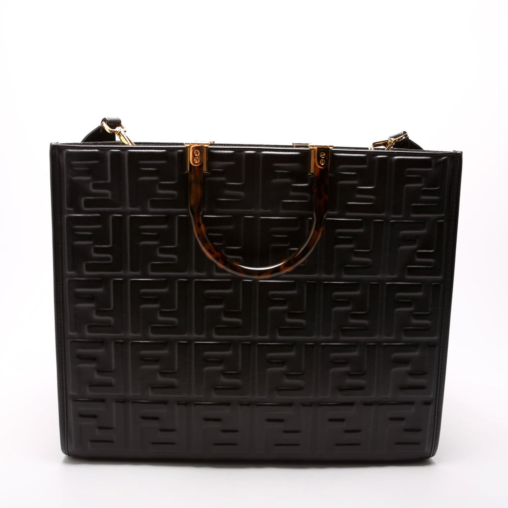8BH386 Sunshine Shopper Medium Leather Black
