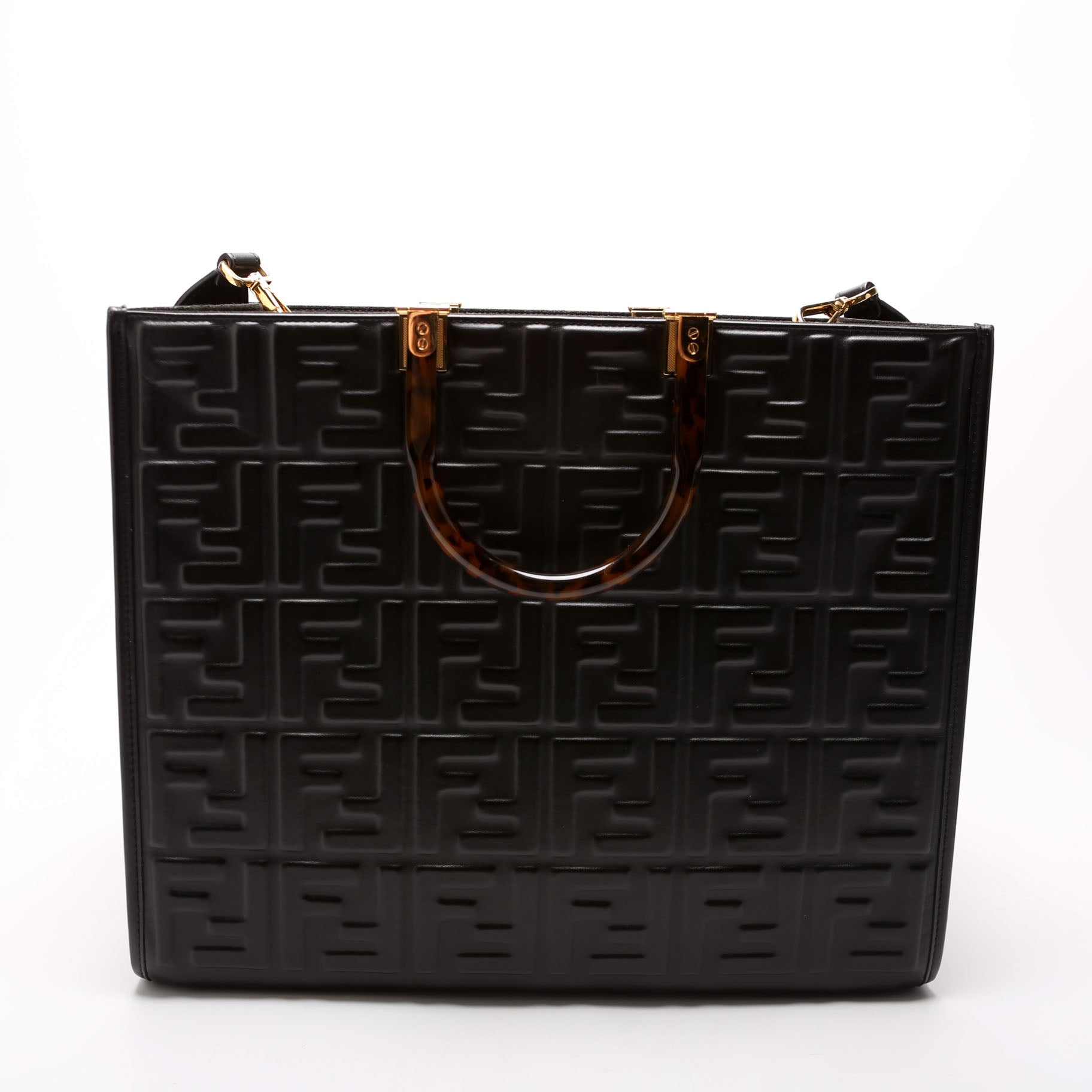 8BH386 Sunshine Shopper Medium Leather Black