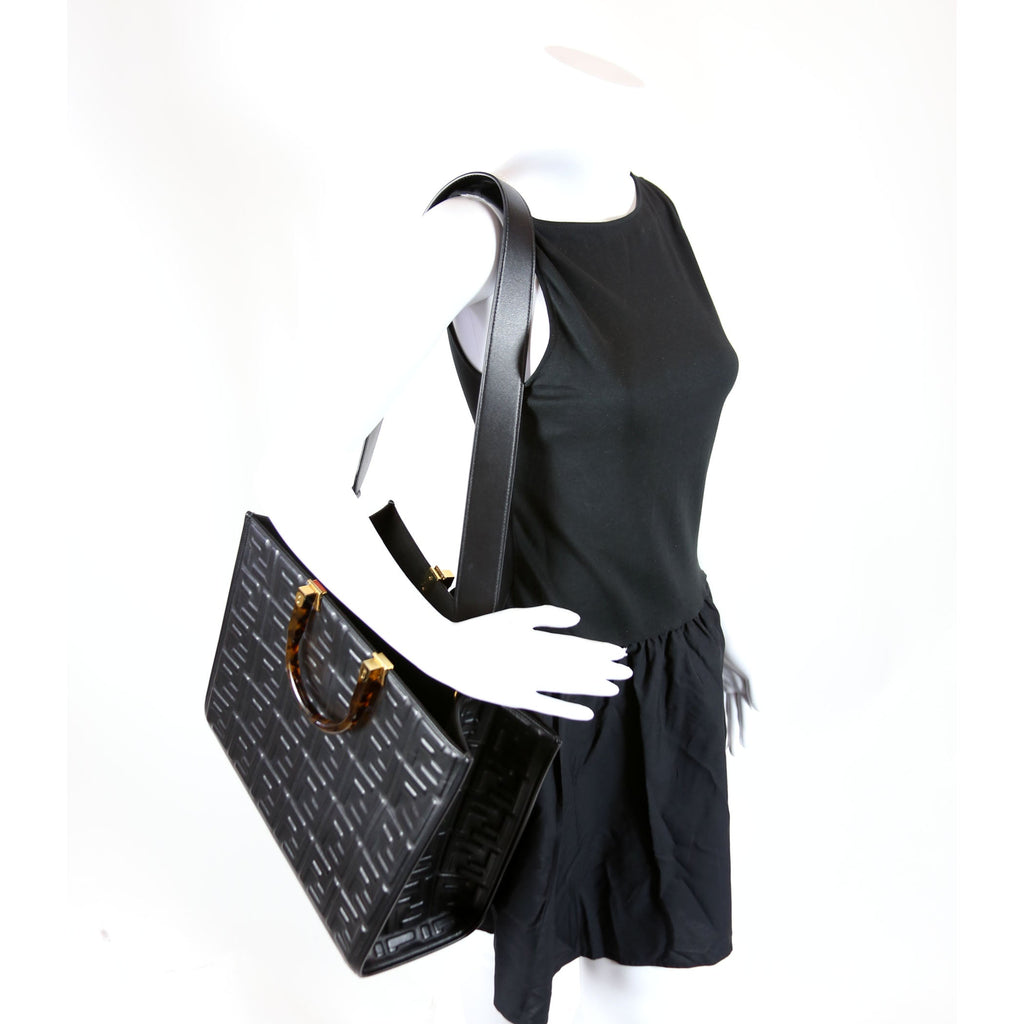 8BH386 Sunshine Shopper Medium Leather Black