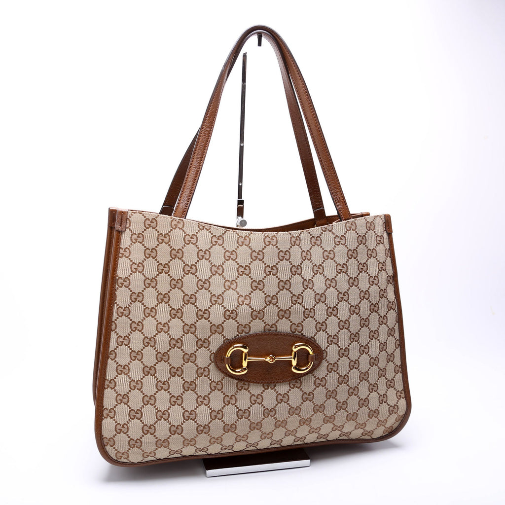 623694 1955 Horsebit Tote Brown