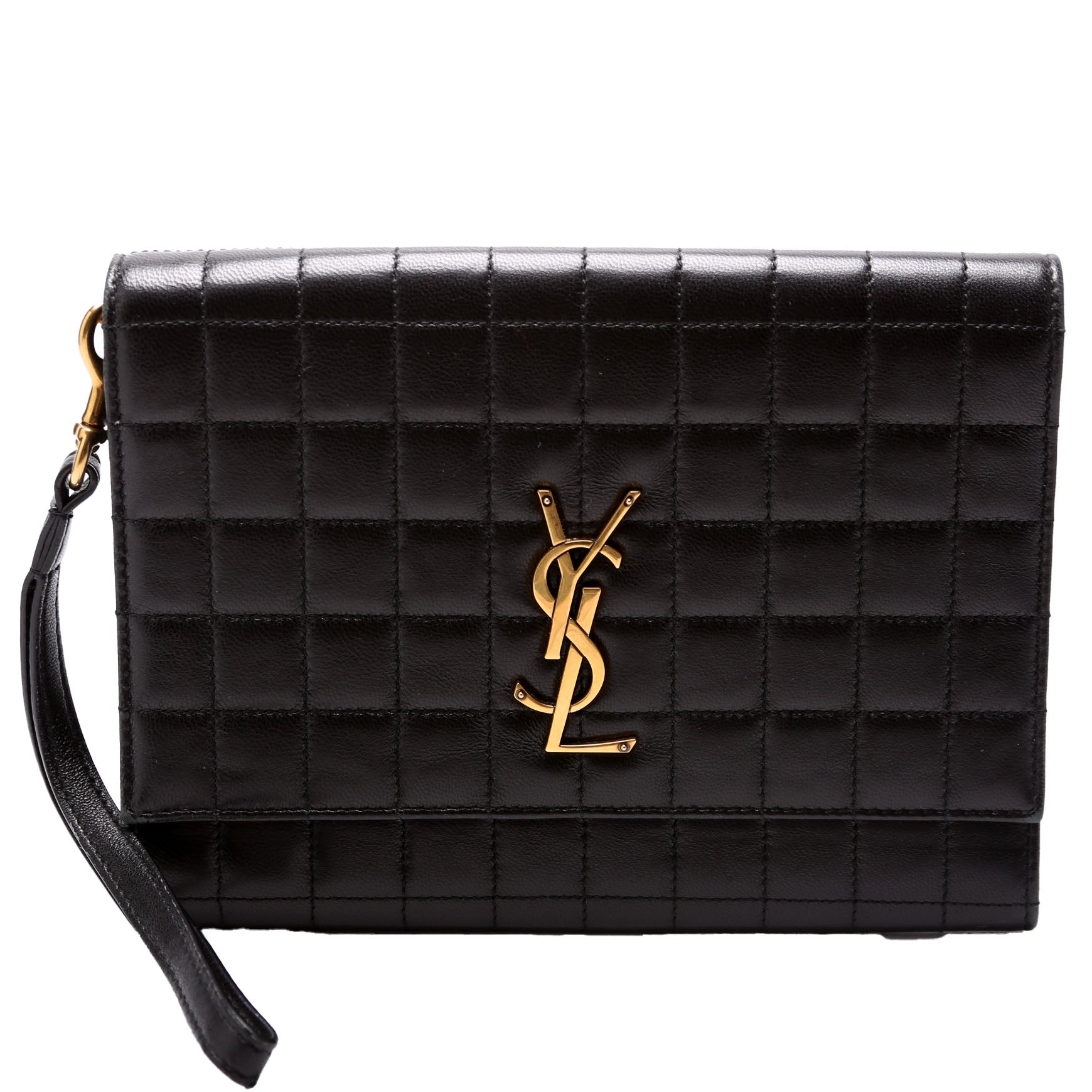 Cassandre Quilted Flap Wristlet 743114 Black