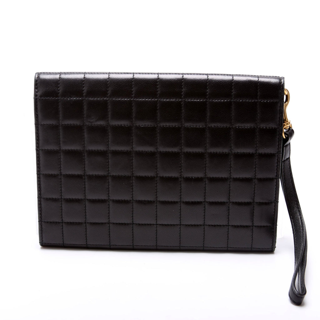 Cassandre Quilted Flap Wristlet 743114 Black