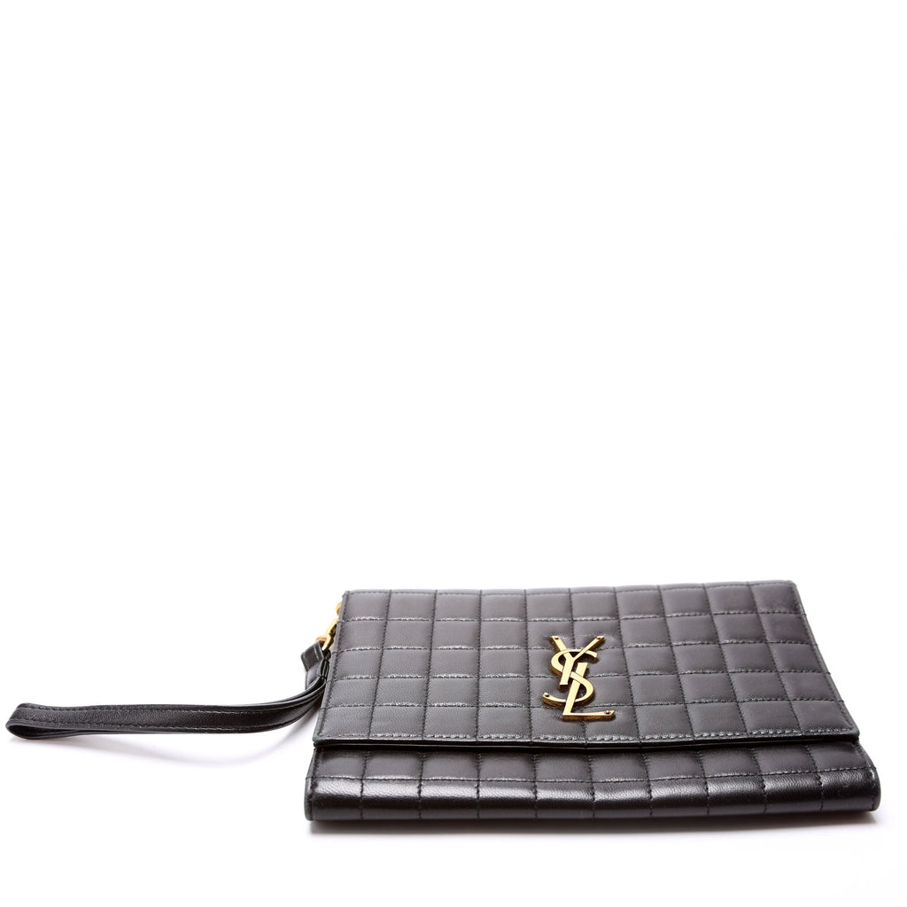 Cassandre Quilted Flap Wristlet 743114 Black