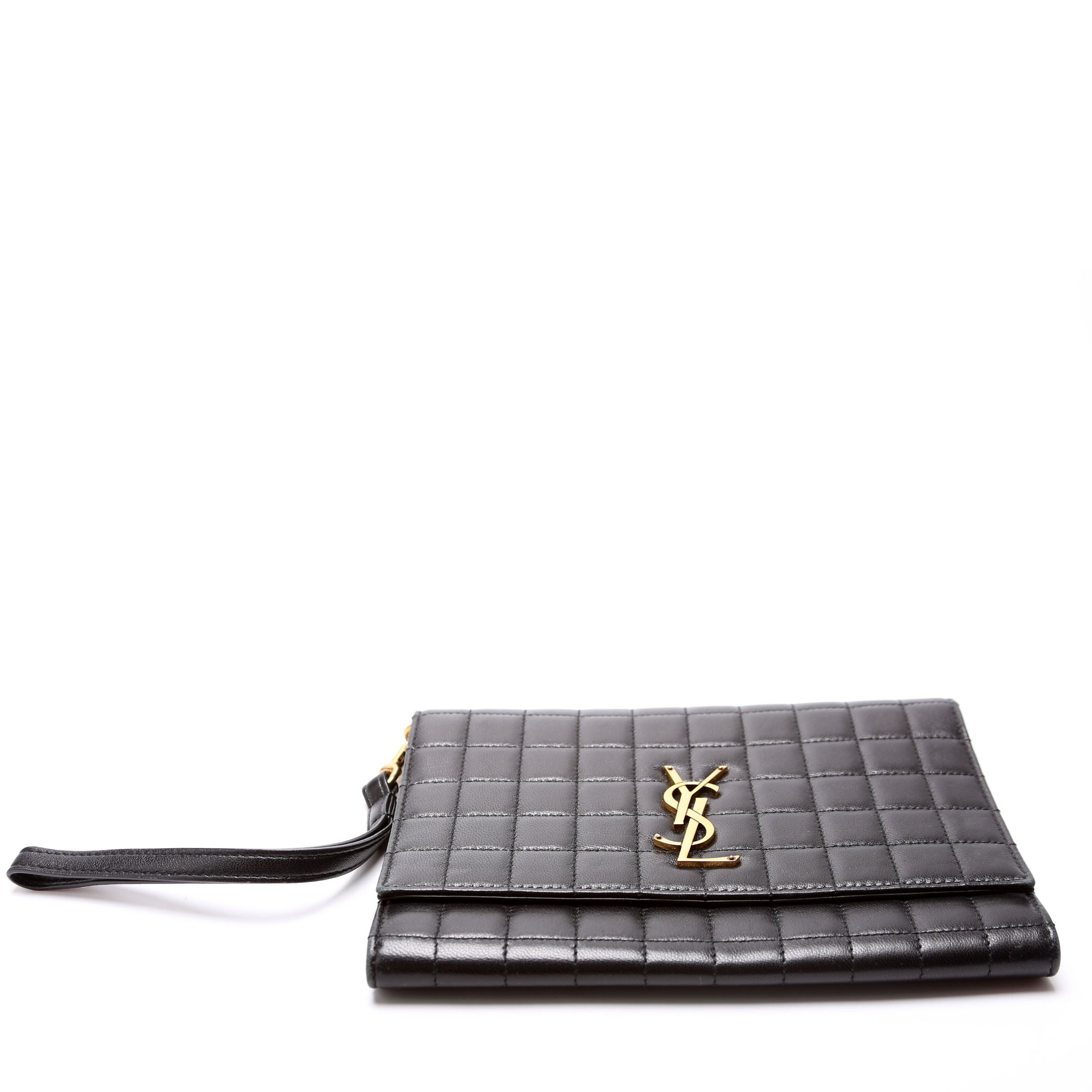 Cassandre Quilted Flap Wristlet 743114 Black