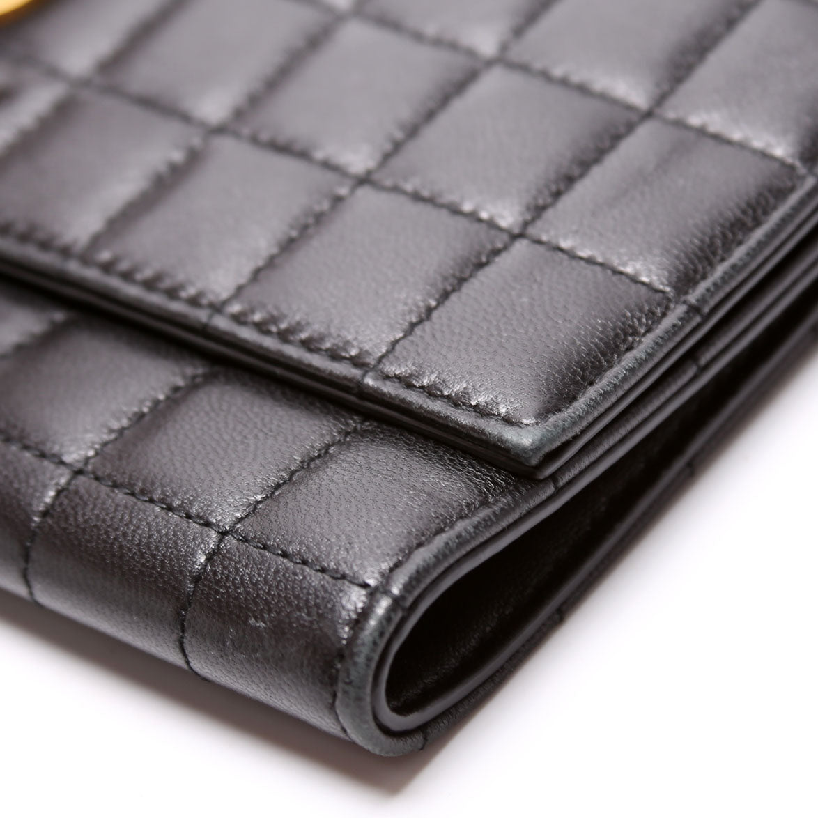 Cassandre Quilted Flap Wristlet 743114 Black