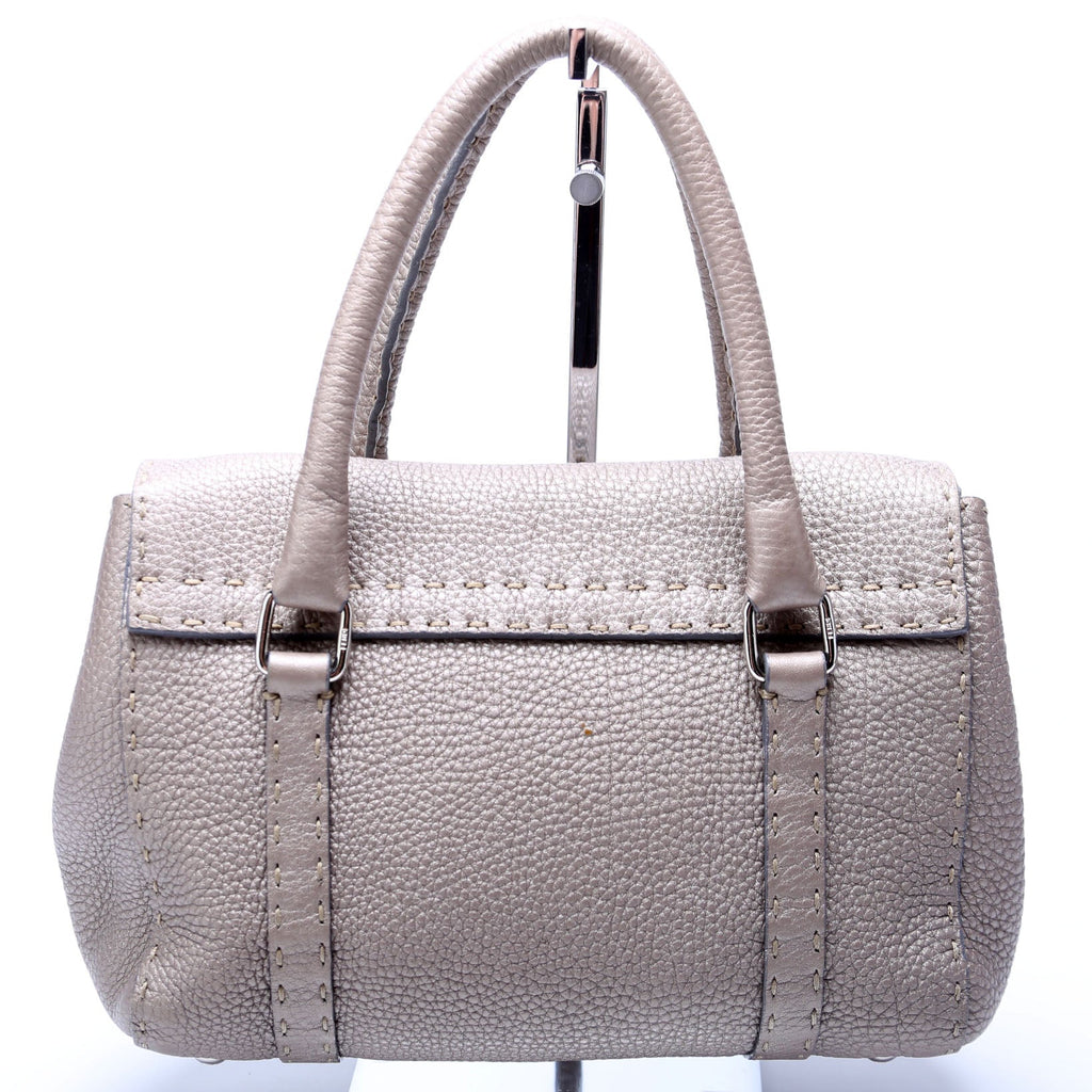 8BR486 Selleria Mini Linda Handle Bag Silver