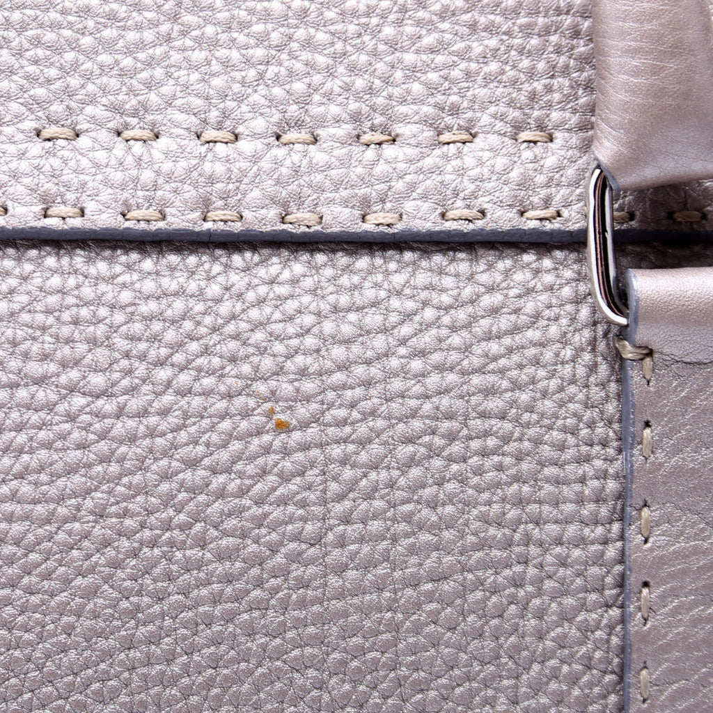 8BR486 Selleria Mini Linda Handle Bag Silver