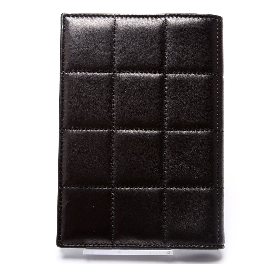 Passport Holder Quilted Lambskin Black