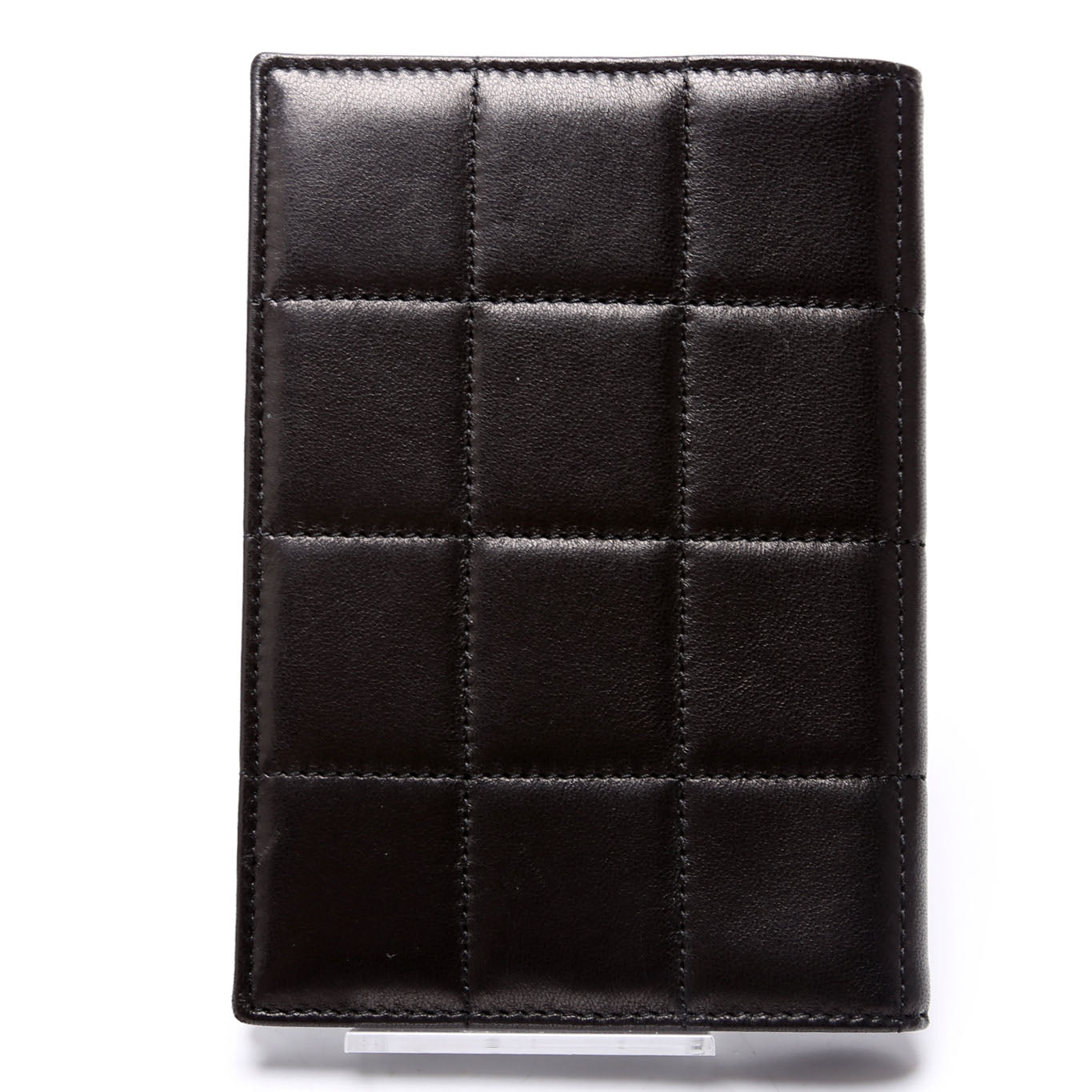 Passport Holder Quilted Lambskin Black